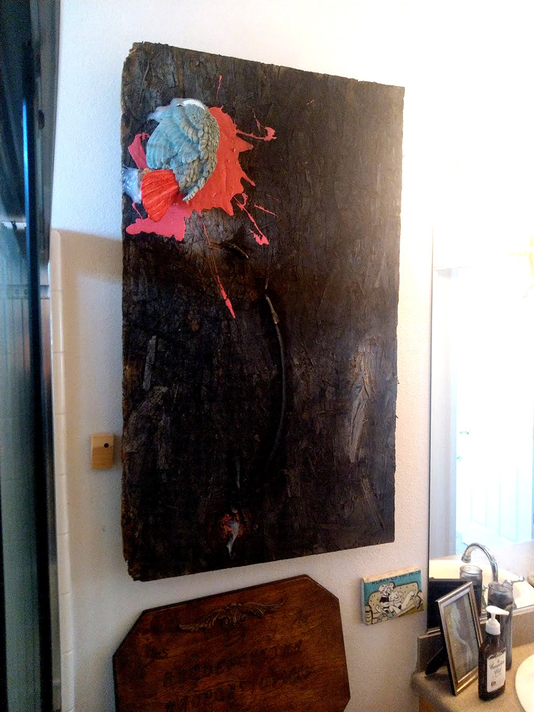 "Roadkill Essence" 2019 (guest bath install)
