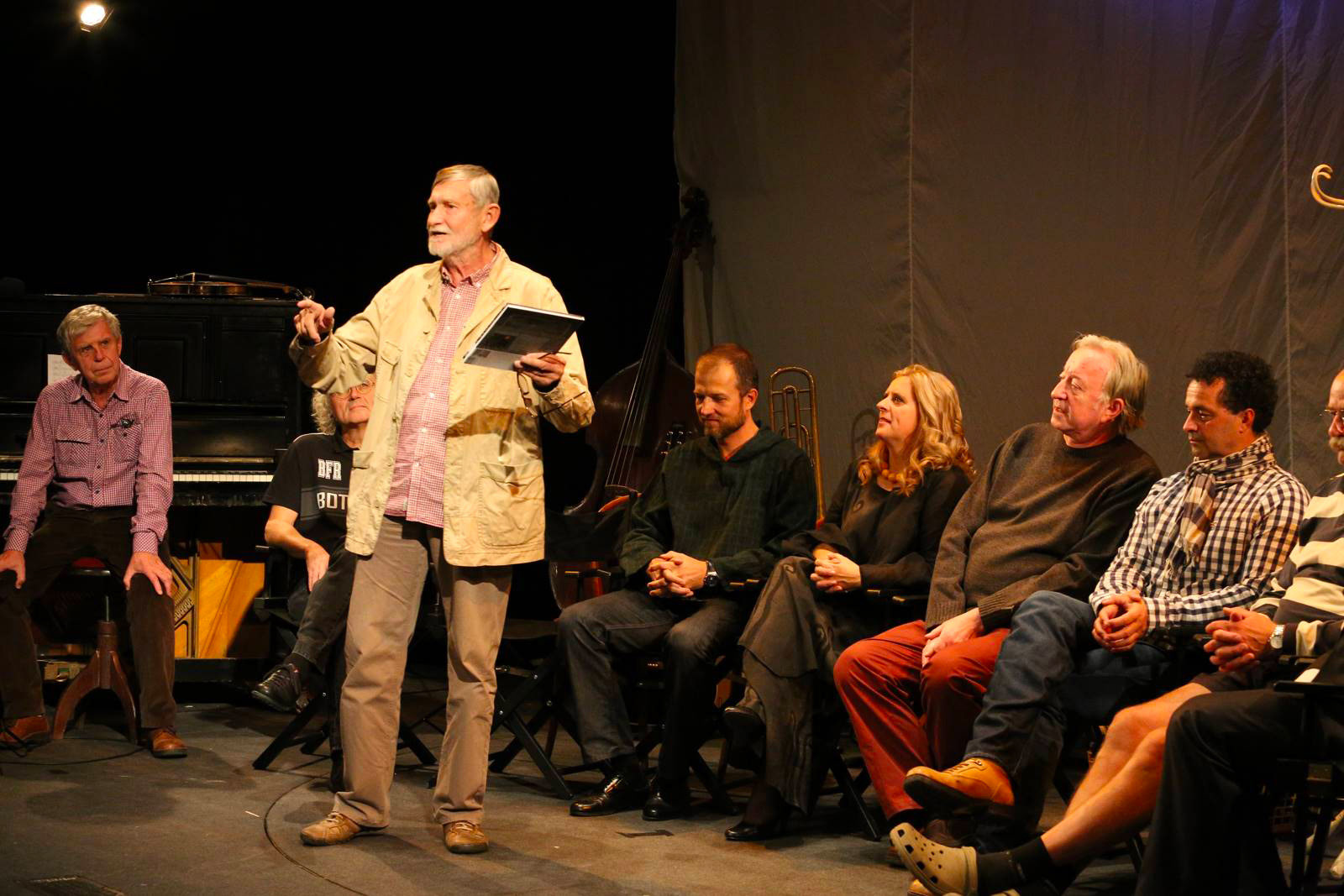Křest knihy Příběhy z tribuny, Ypsilonka 2013, J. Schmid, V.Bohdan, Z.M., J.Lábus, M.Dejdar