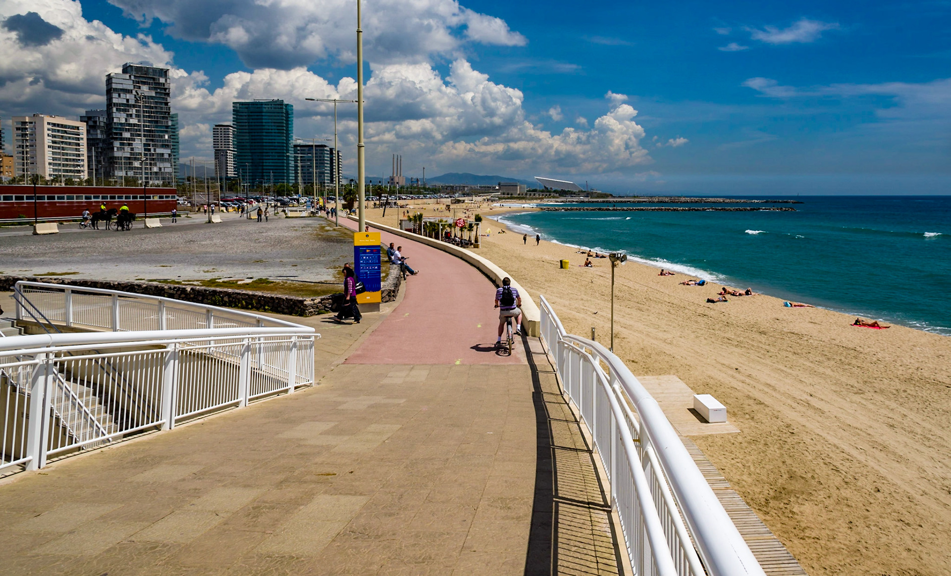 Just a little of the 7 miles of Barcelona beaches