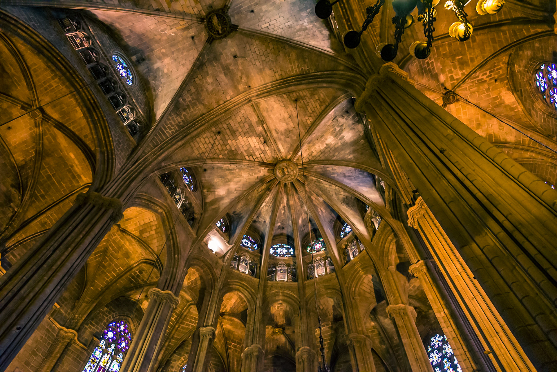 Columns, Gothic Arches and Stained Glass windows - the fabric of a great cathedral