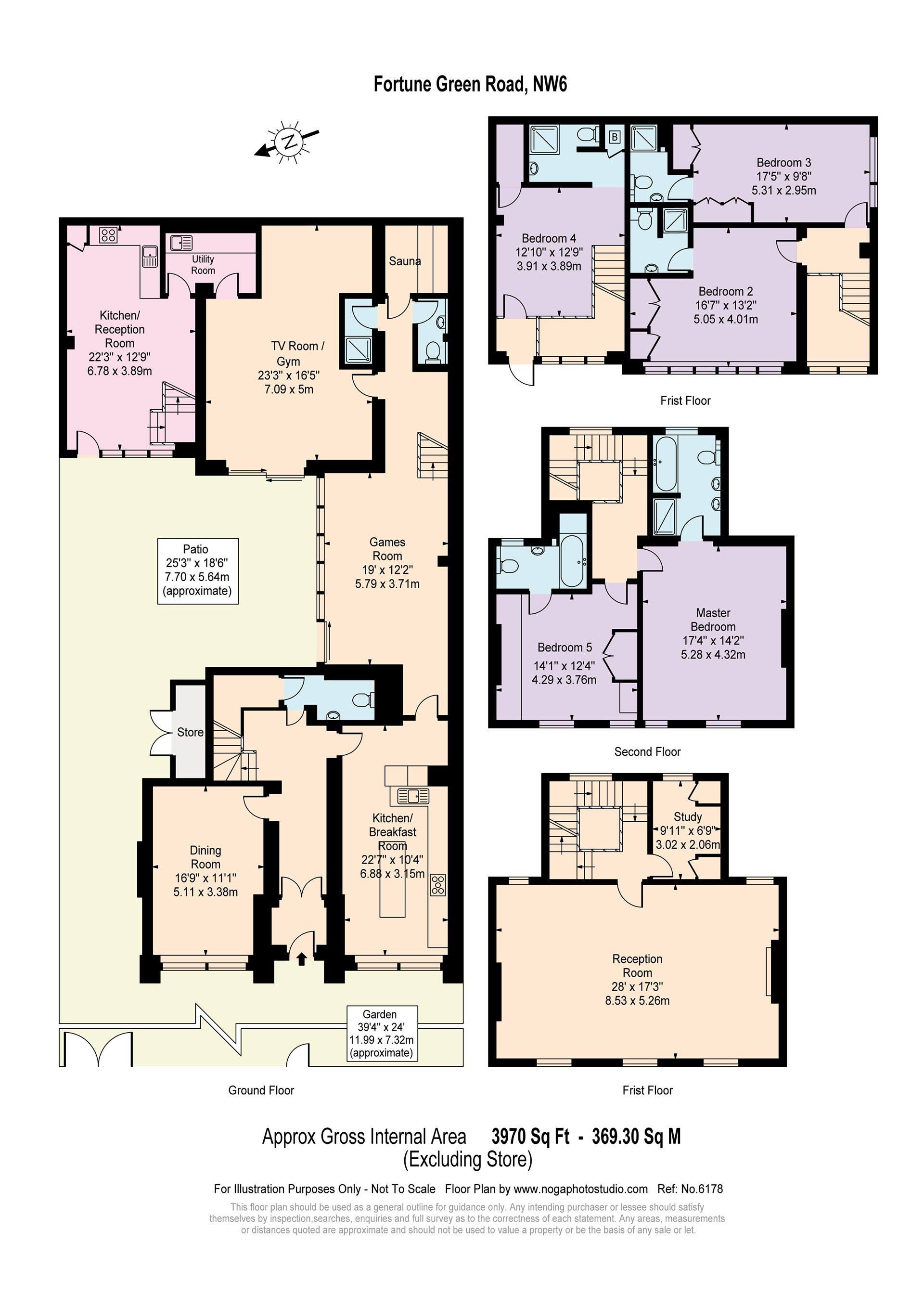 Colour Floor Plan - Example 1