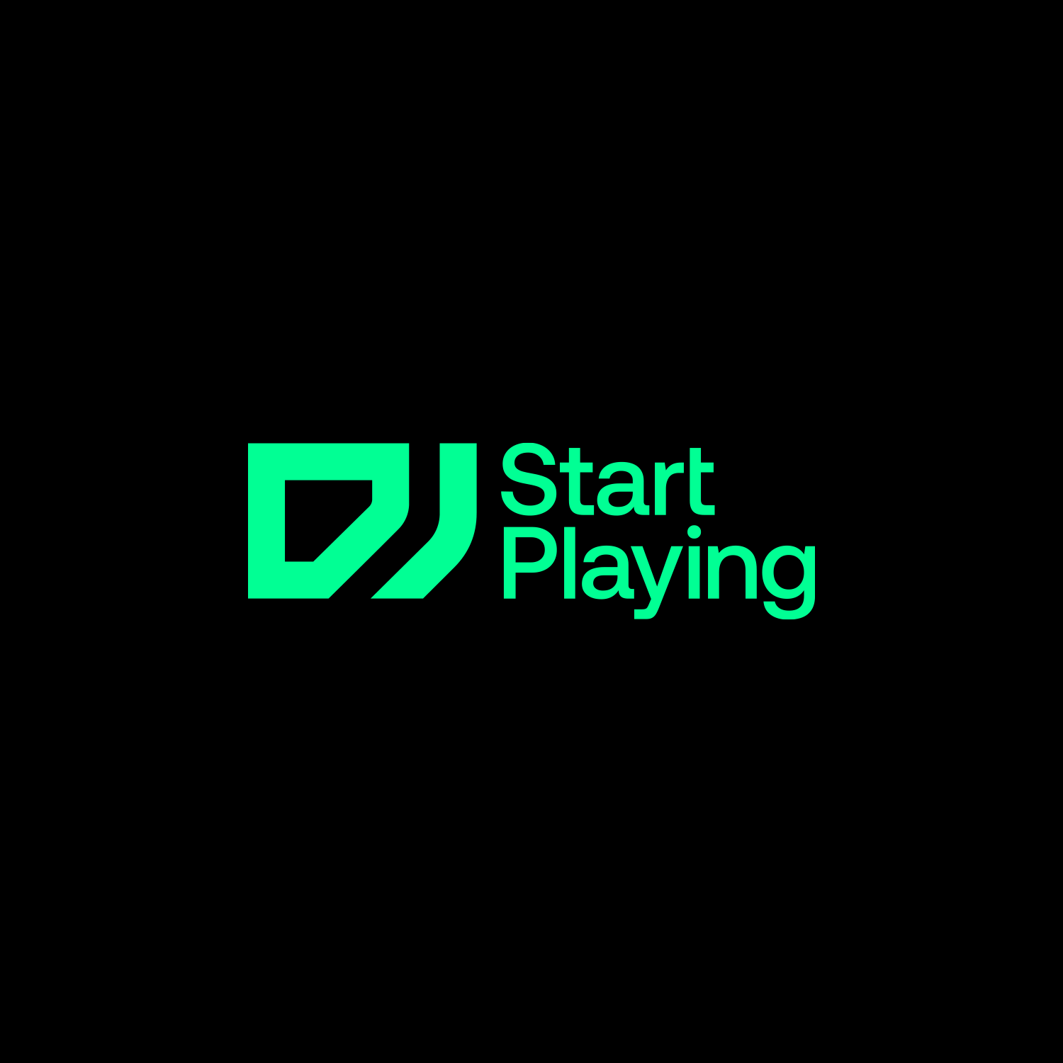 DJ Strapline - Green on Black