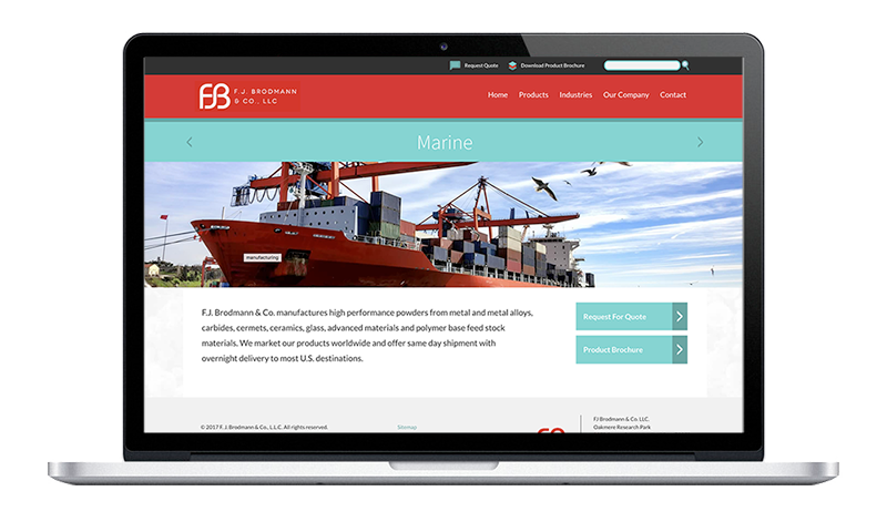 Website FJ Brodmann & Co Widescreen Layout