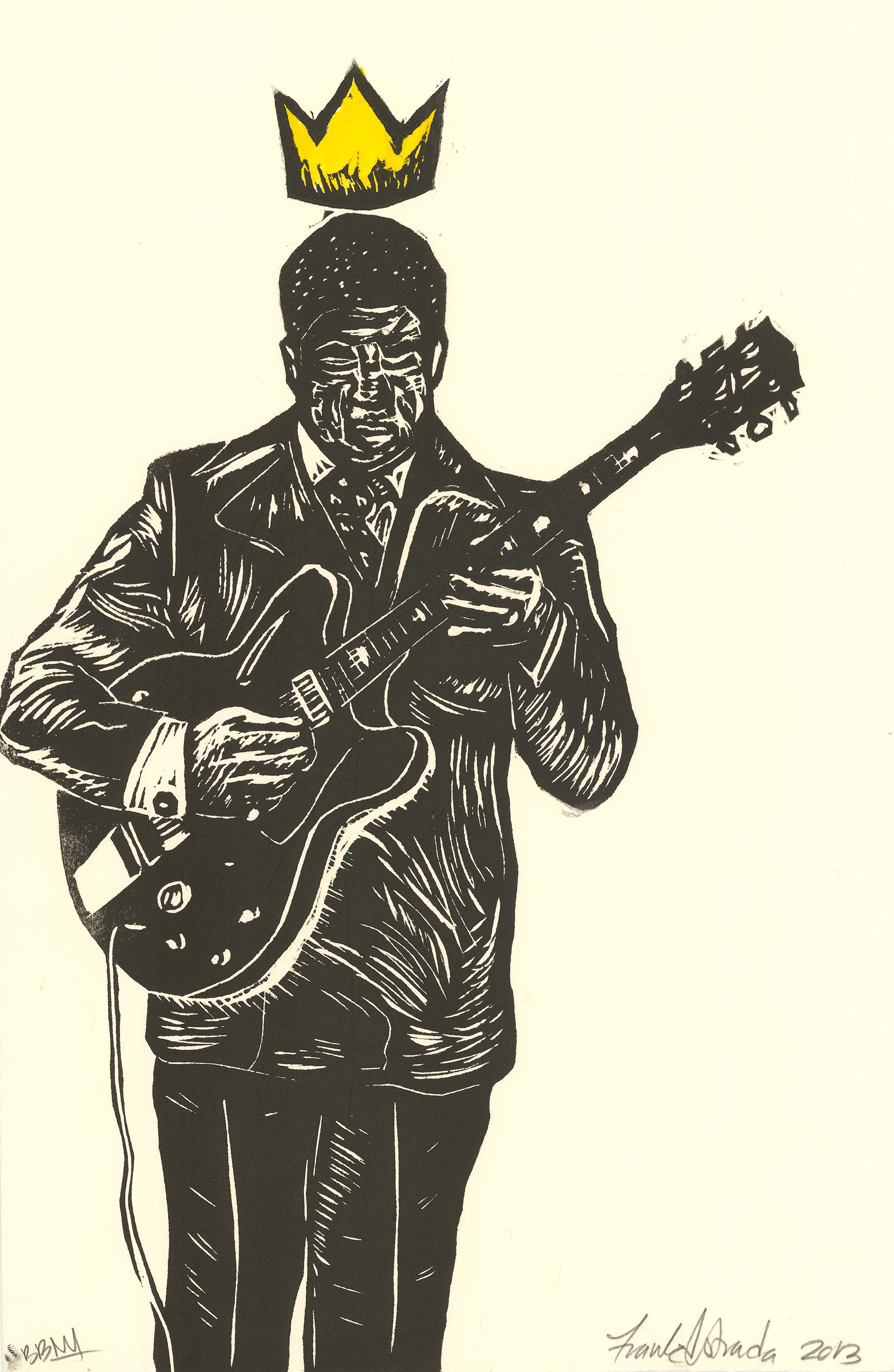BB King (Woodcut)
