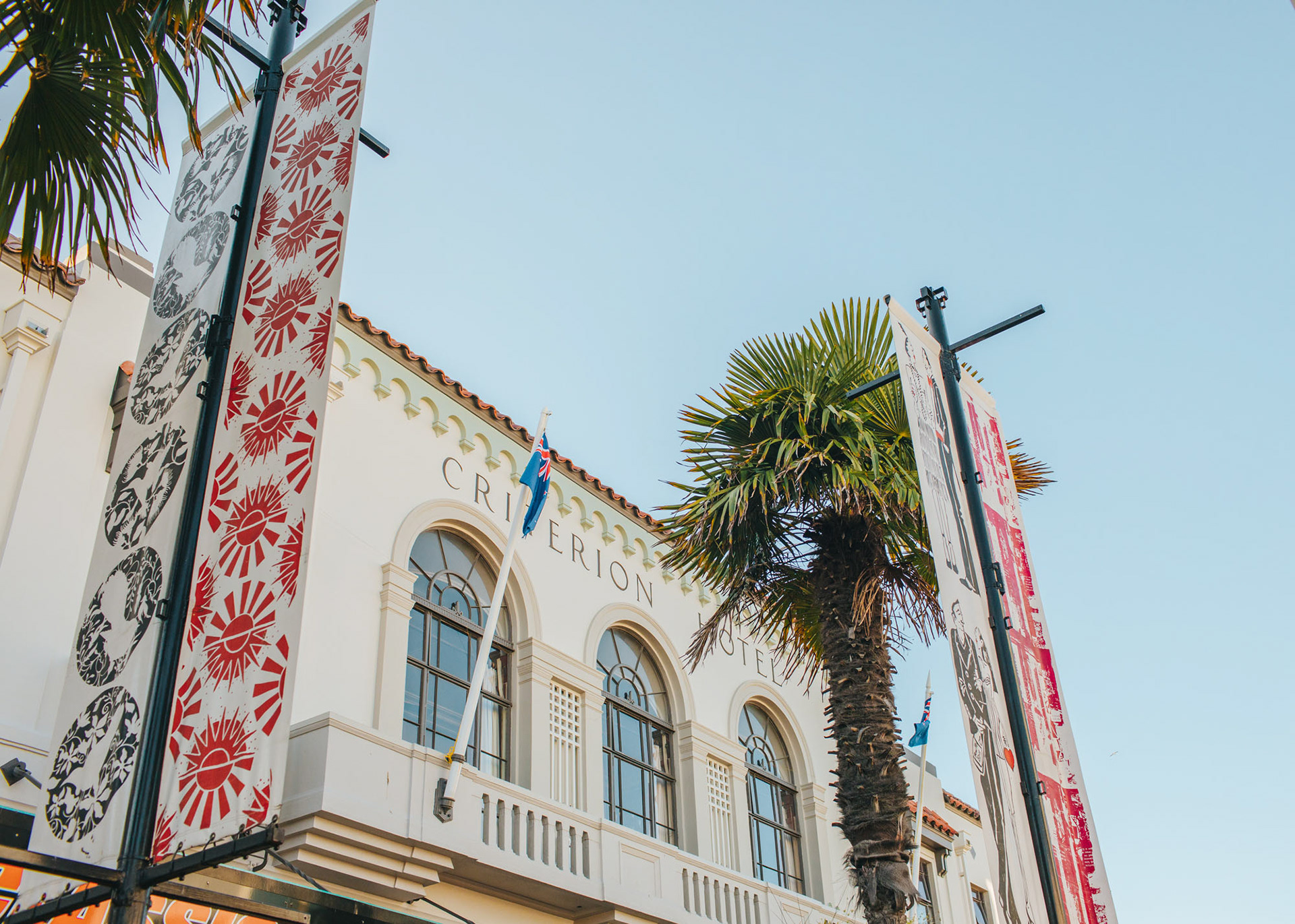 Napier's Art Deco architecture - the Criterion Hotel facade