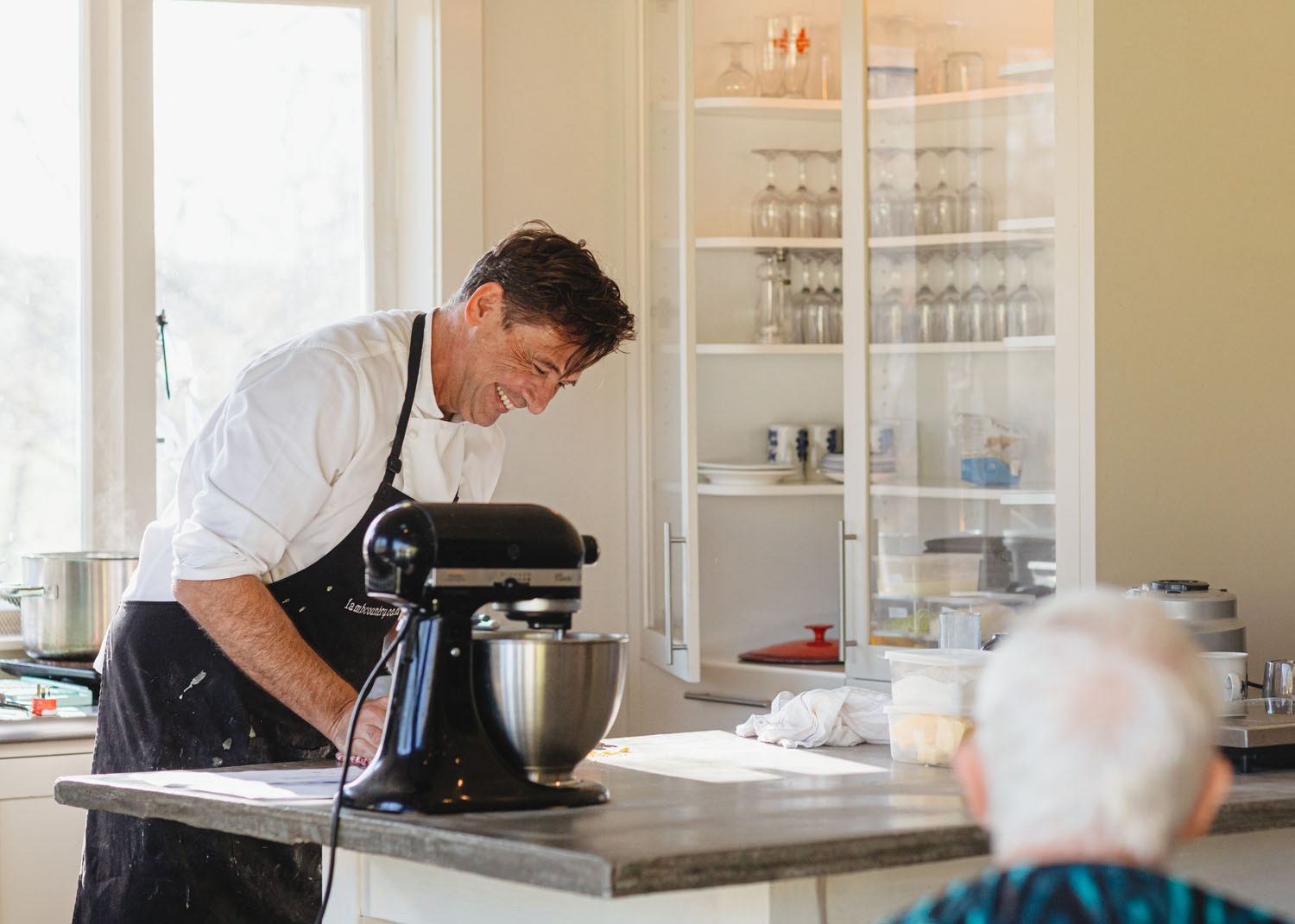 Chef Chris Stockdale delivering the truffle masterclass and entertains the guests