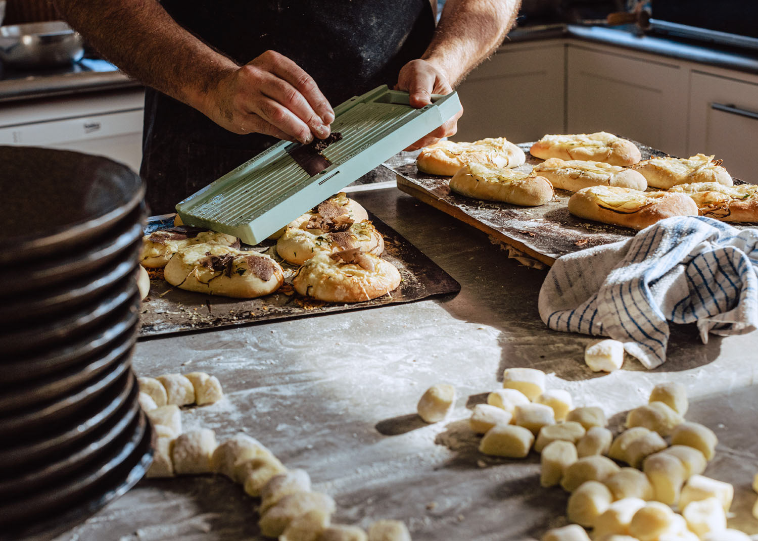 Food preparation in the Wallingford Homestead pool house