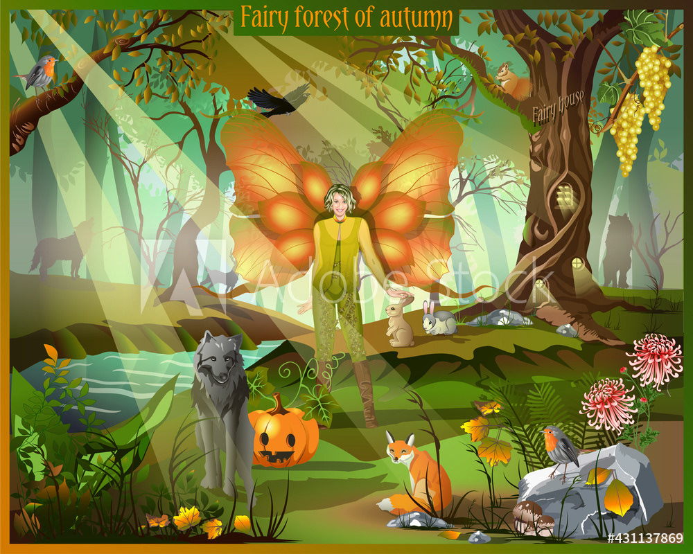 Magic Autumn forest