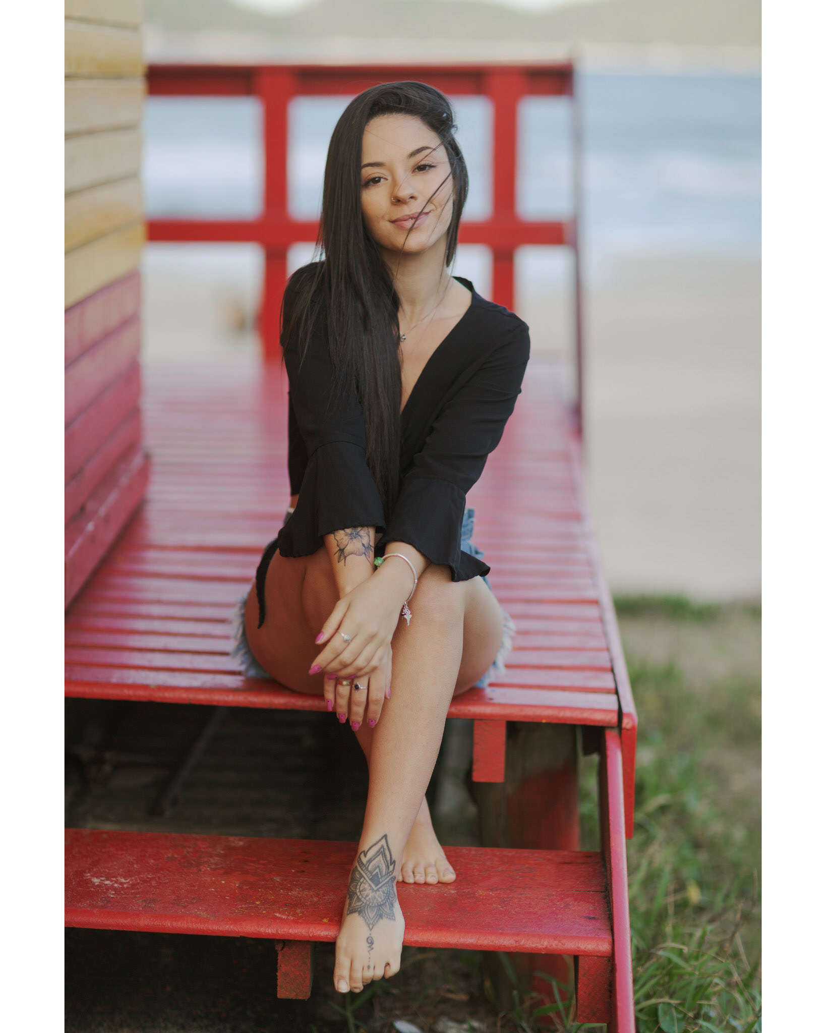 Ensaio feminino na Praia do Campeche, Em Florianópolis/SC