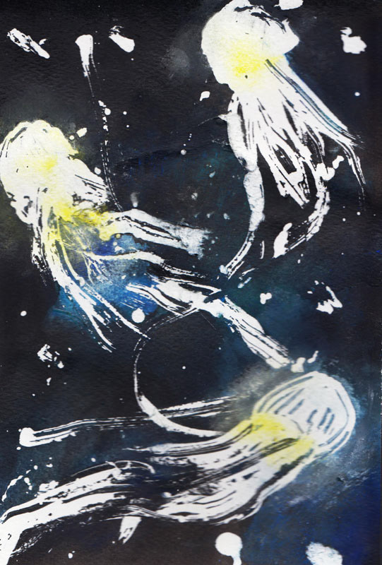 Jellyfish - Ink-Pastell