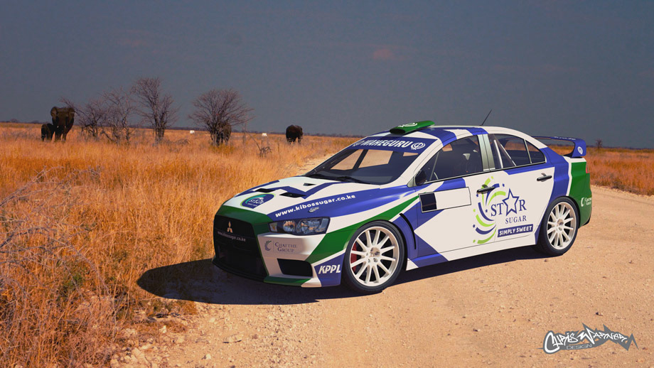 Kibos Safari Rally Livery Design by Chris Warner Design