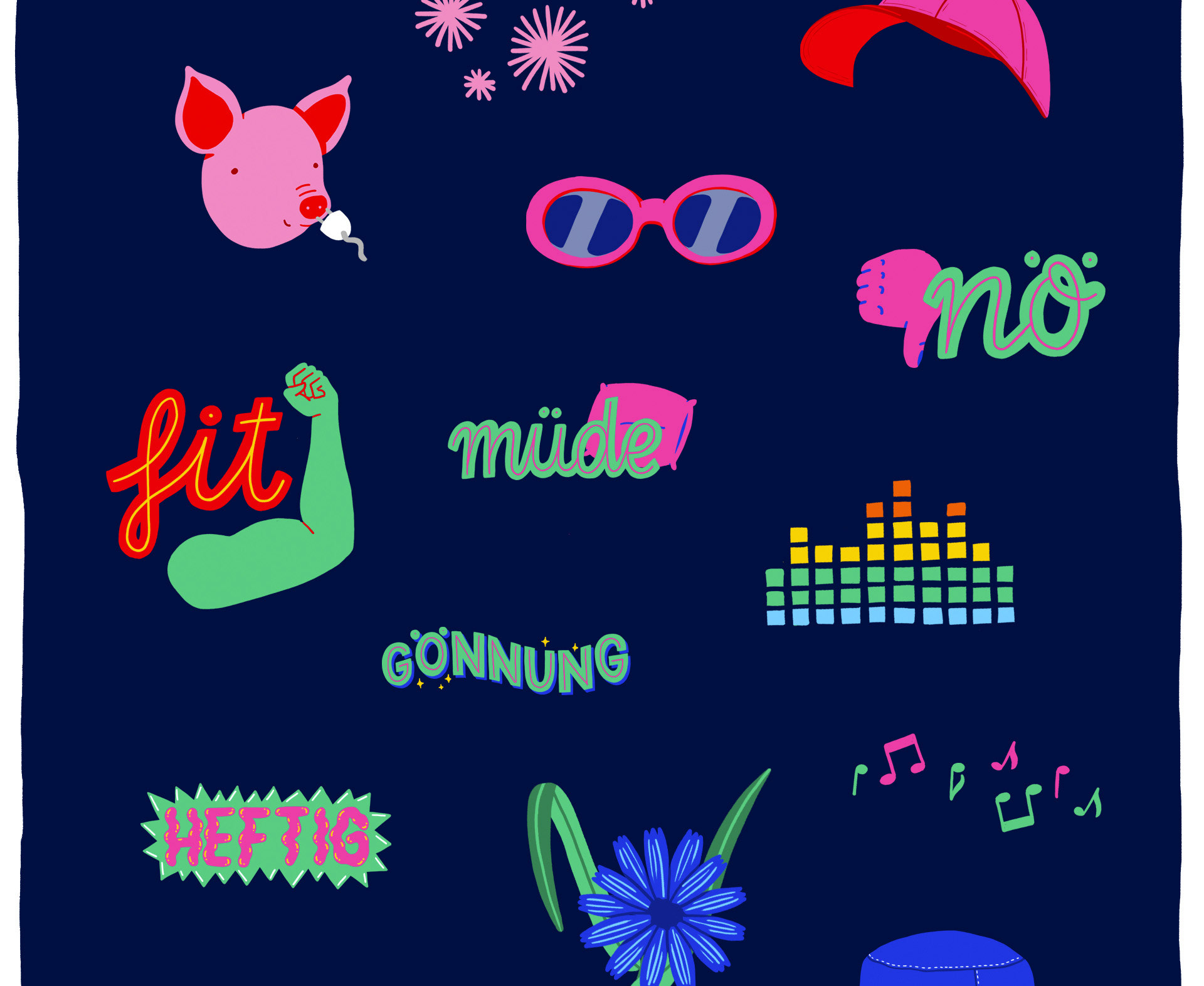 Vikunia Illustration Hand Lettering Snapchat Stickers And Filters