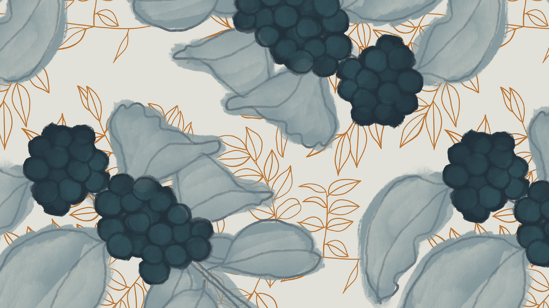 A blend of floral linework and watercolor coffee plants created for Brewpoint Coffee's single origin coffee packaging.