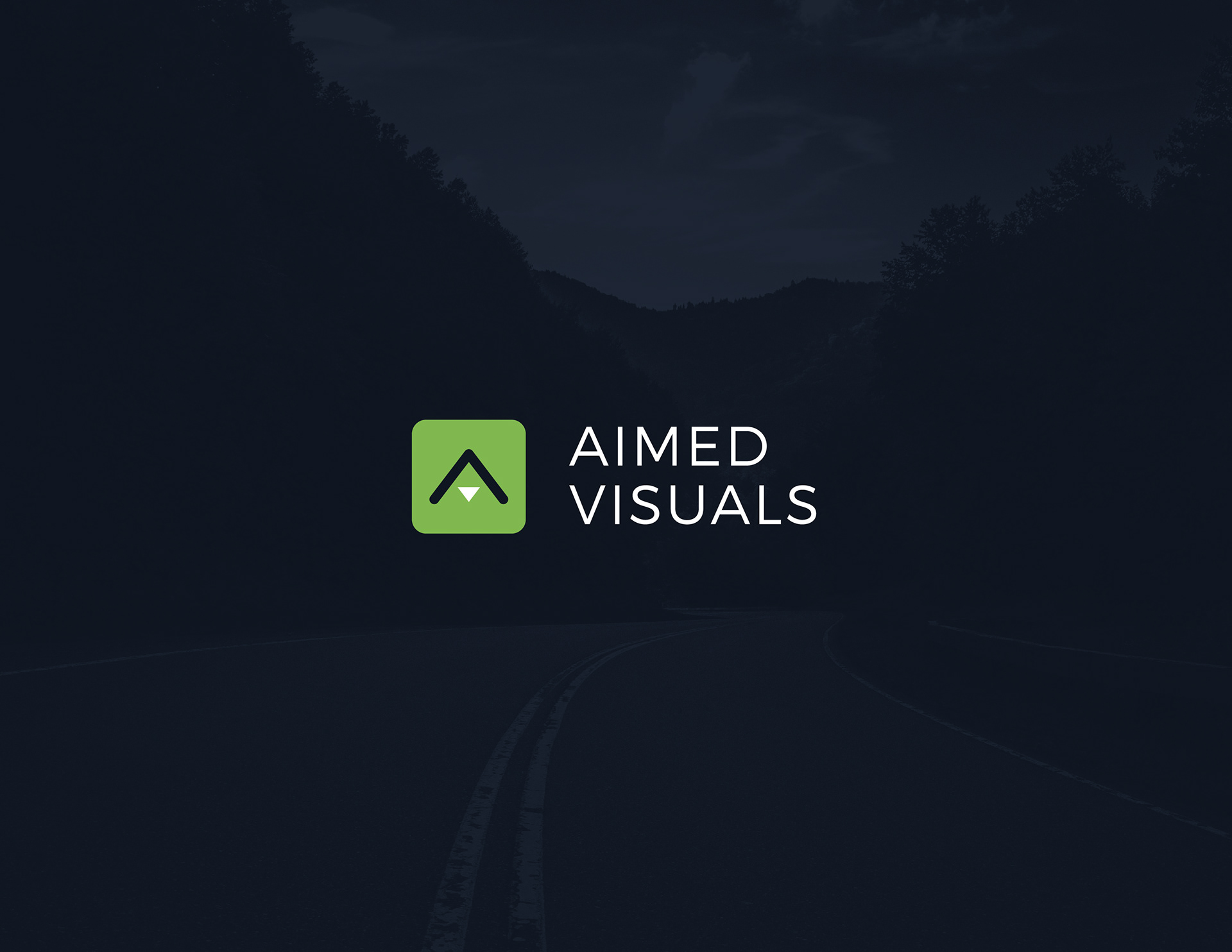 A logo design for Aimed Visuals, a video production company.
