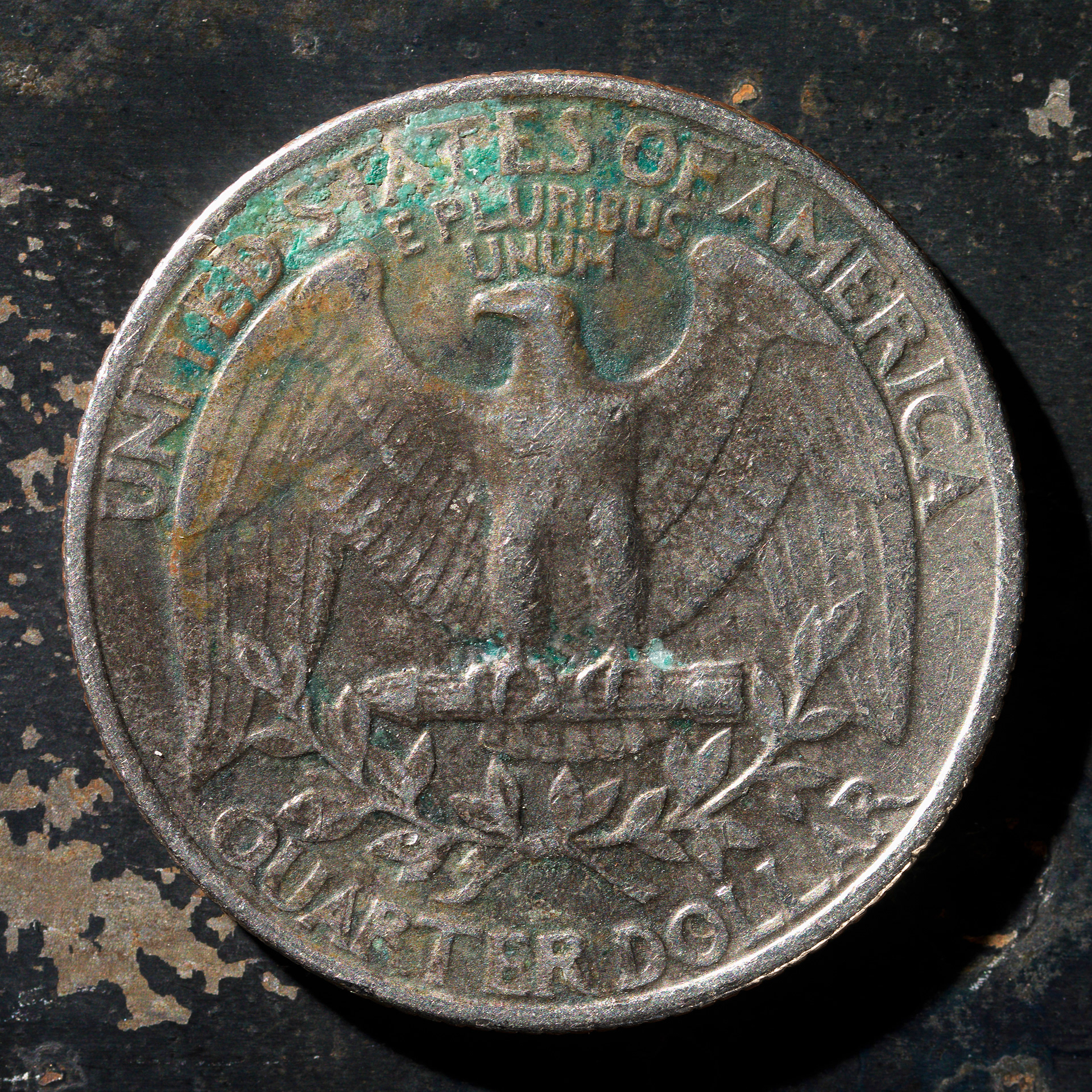 Messed Up Money - Fine Art Coin Photography - Quarter - Tails 1974 - 1987