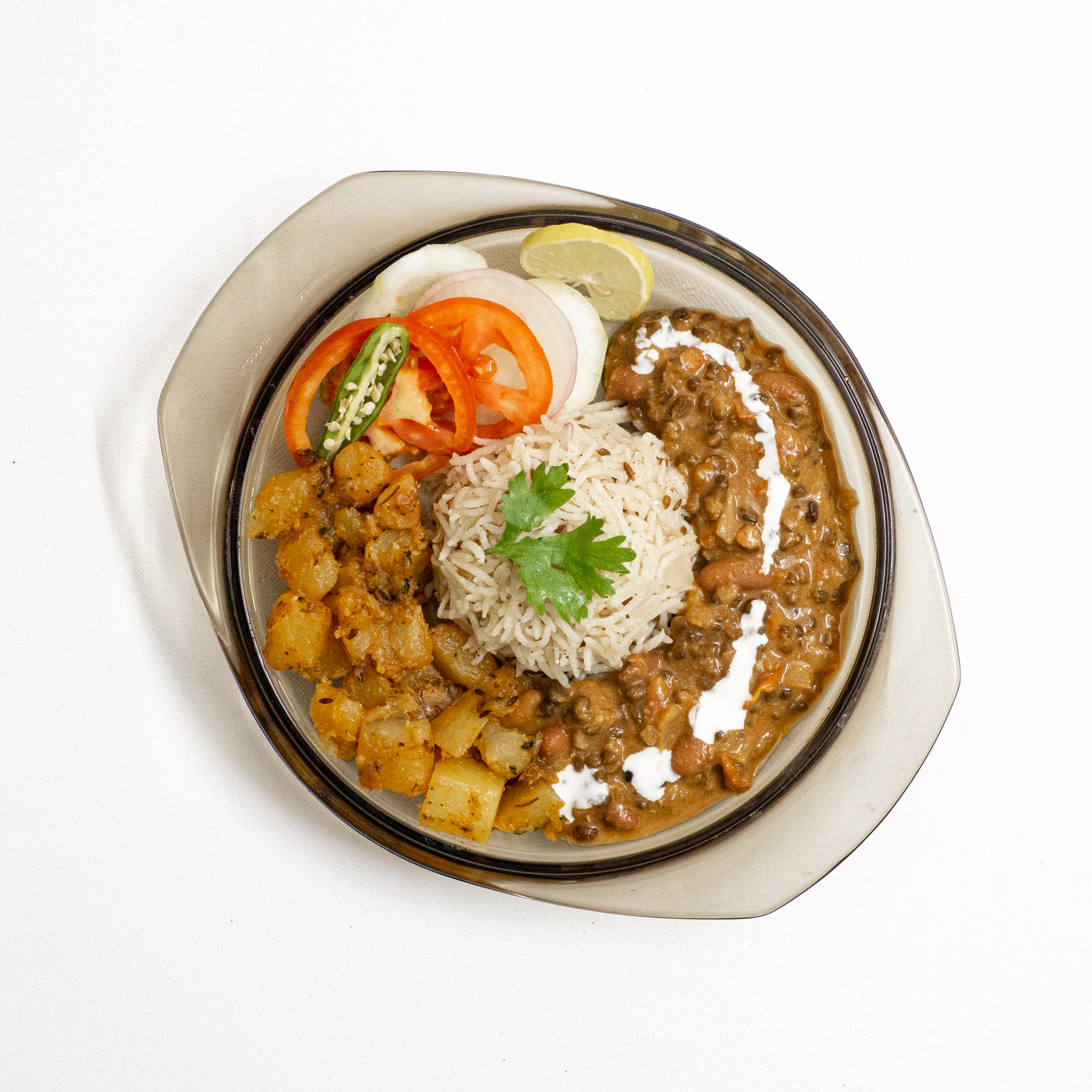Jeera Rice, Rajma and potato