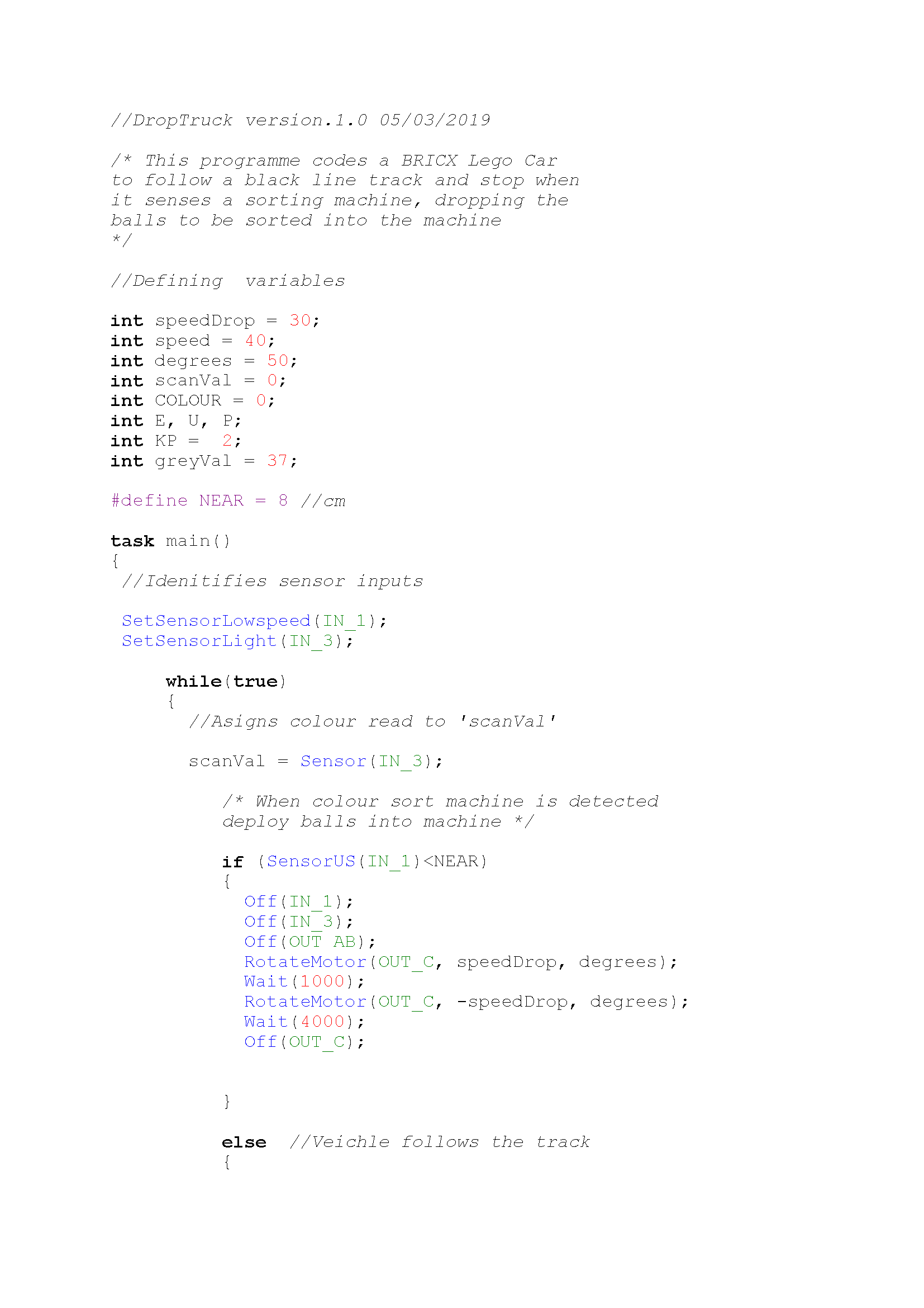 Ball Transporter Code page 1 of 2