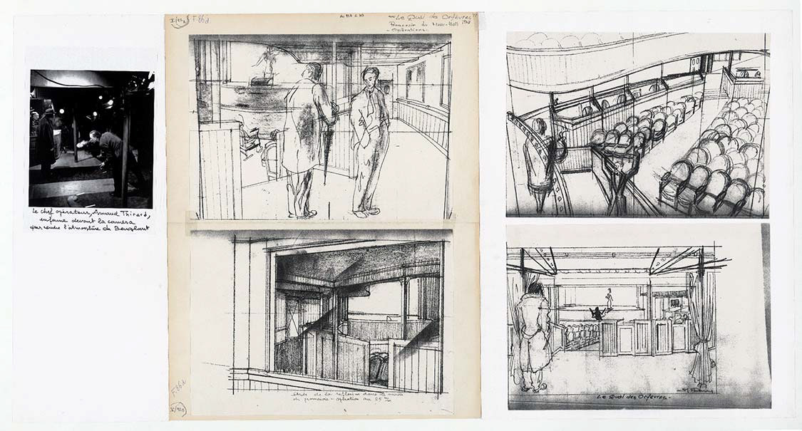 Maquettes de Max Douy pour le décor du music-hall de Quai des Orfèvres d’Henri-Georges Clouzot © Cinémathèque française