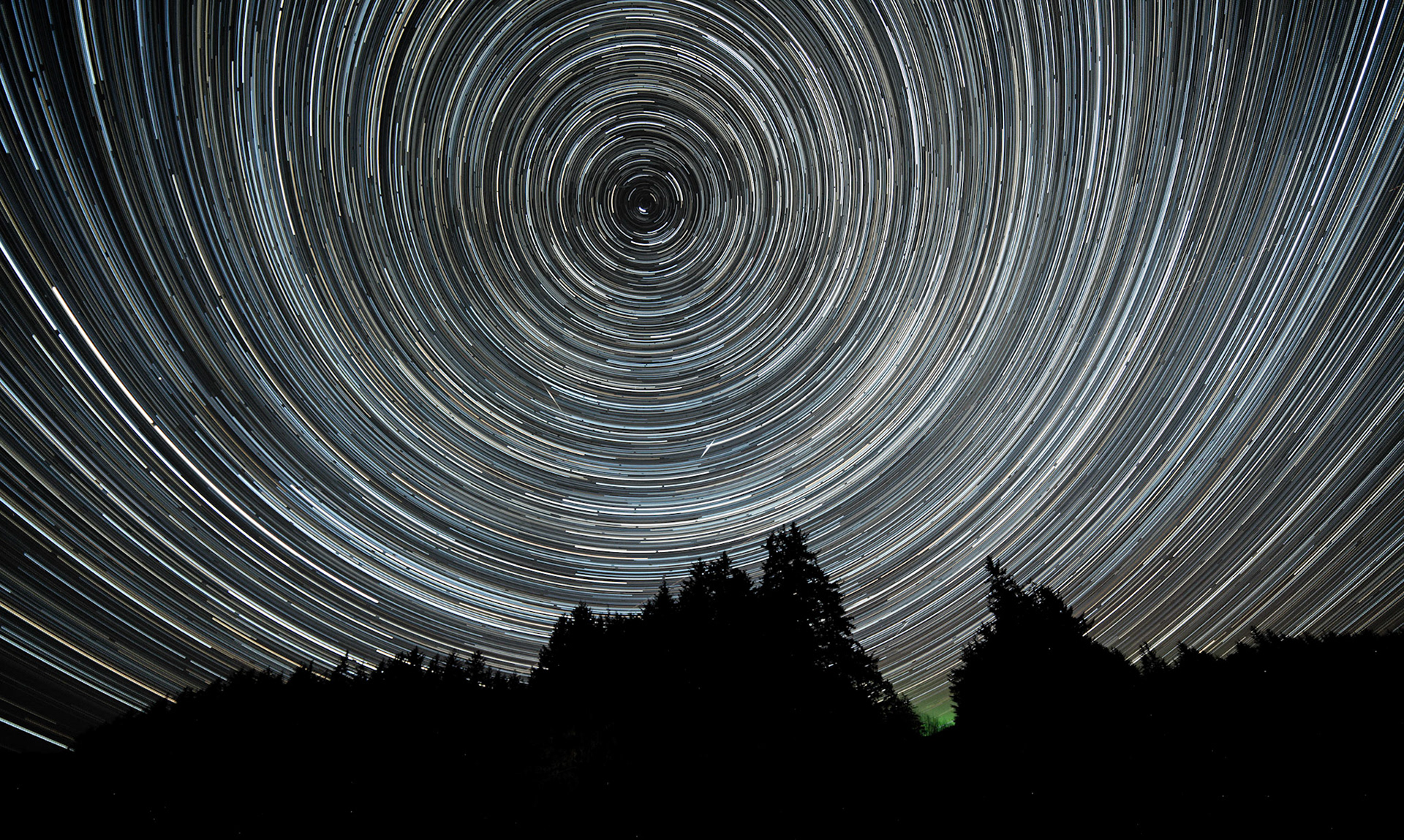 Stars spin over the Tongass national forest
