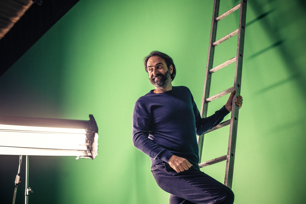 Neri Marcorè nel backstage della trasmissione Stati Generali di Serena Dandini