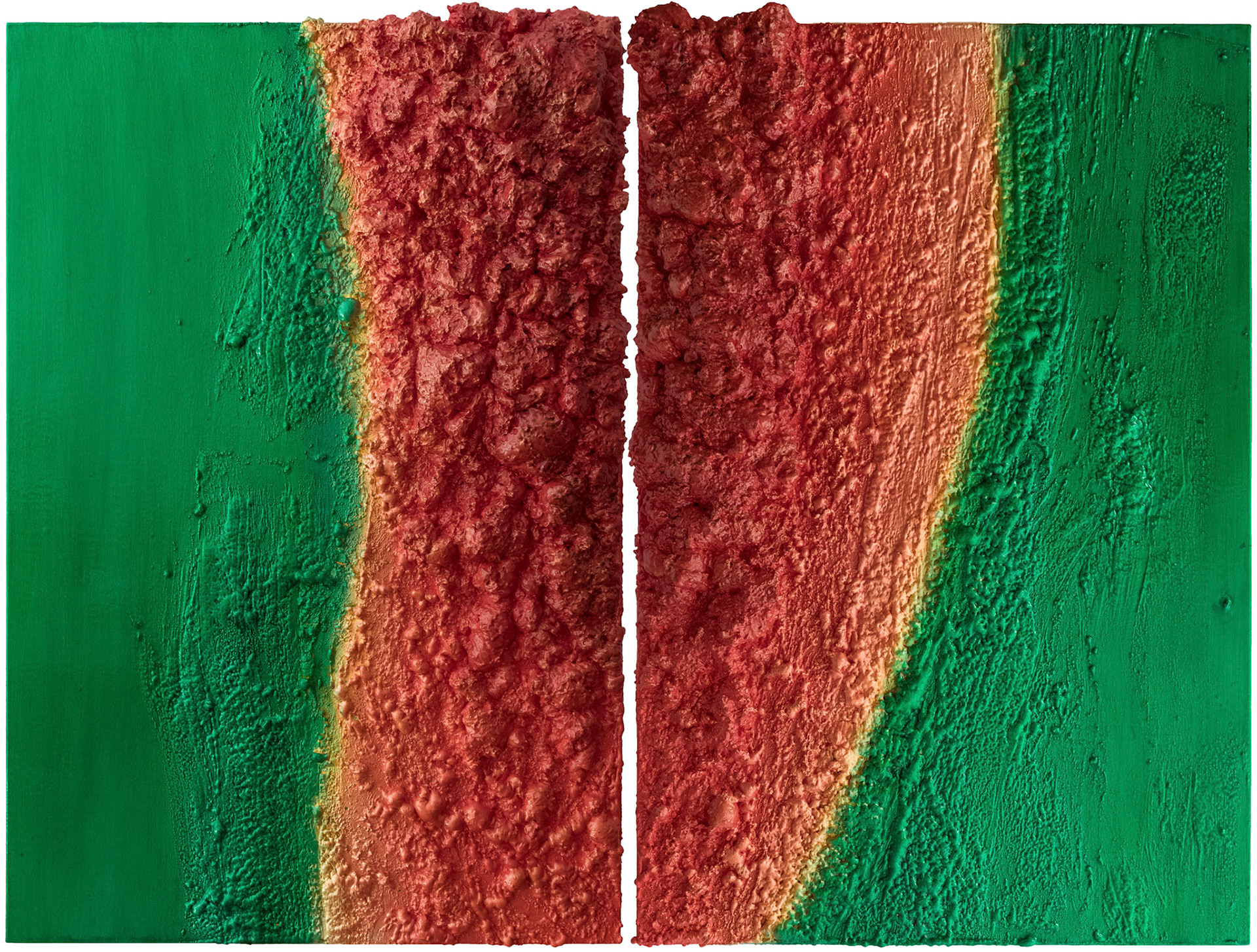 ELKYMY. ‘Streams III’ . Acrylic and polyurethane on 2 canvases. 36 x 24 inches each (91.5 x 61 cm)