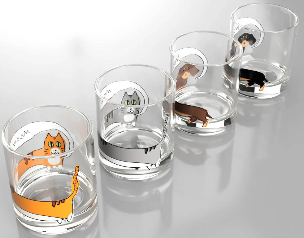 Erika Yi // Graphic Designer - Cute & Comical Decor For Stemless Wine  Glasses