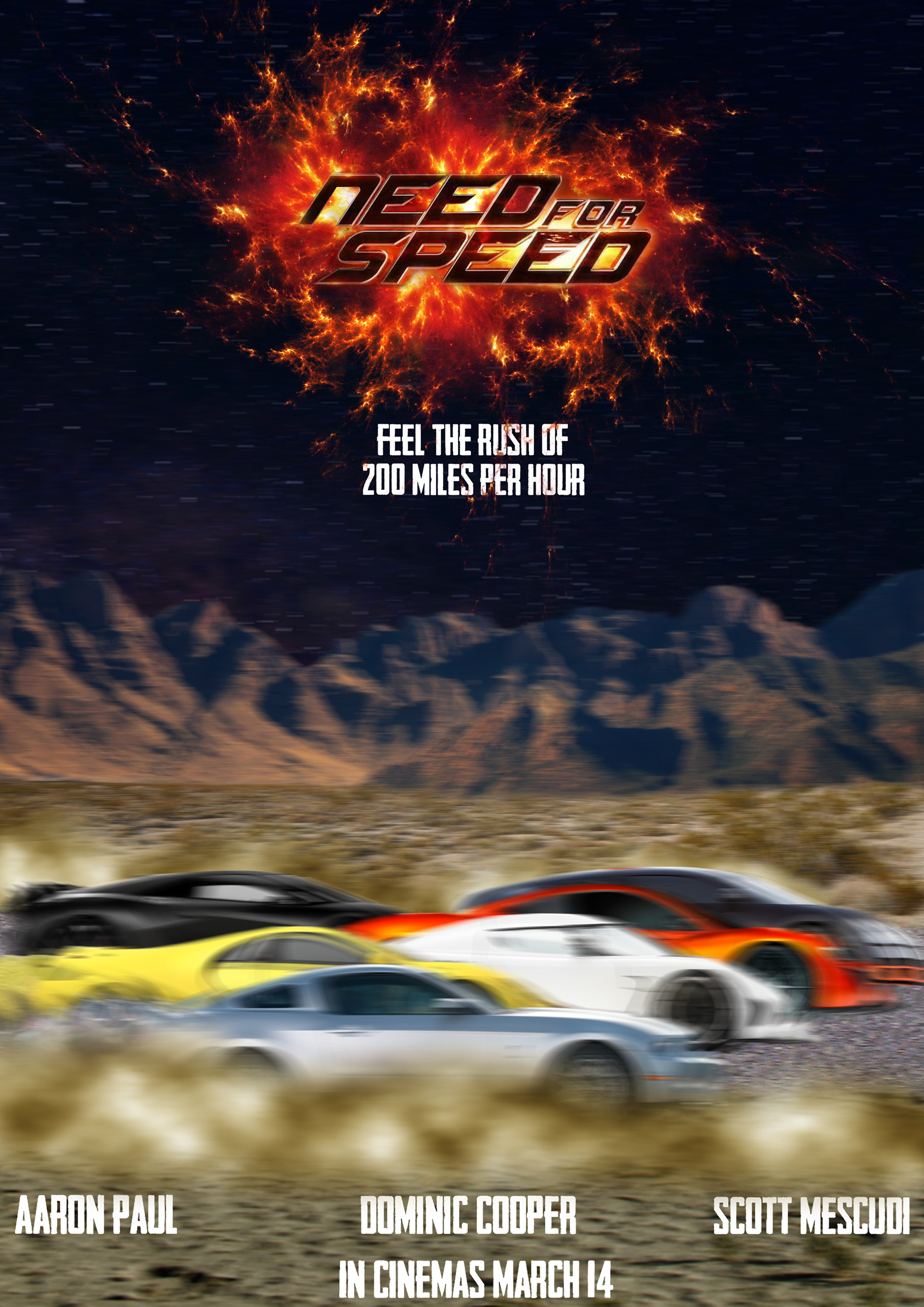 Ben Taylor Need For Speed Movie Teaser Poster 2014