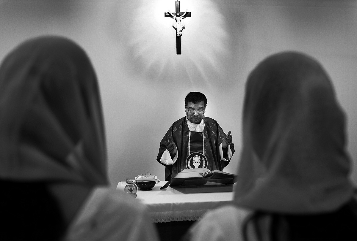 They have even set up a chapel where they hold prayer meetings once a week. They say their religious practice helps them cope with this difficult work.