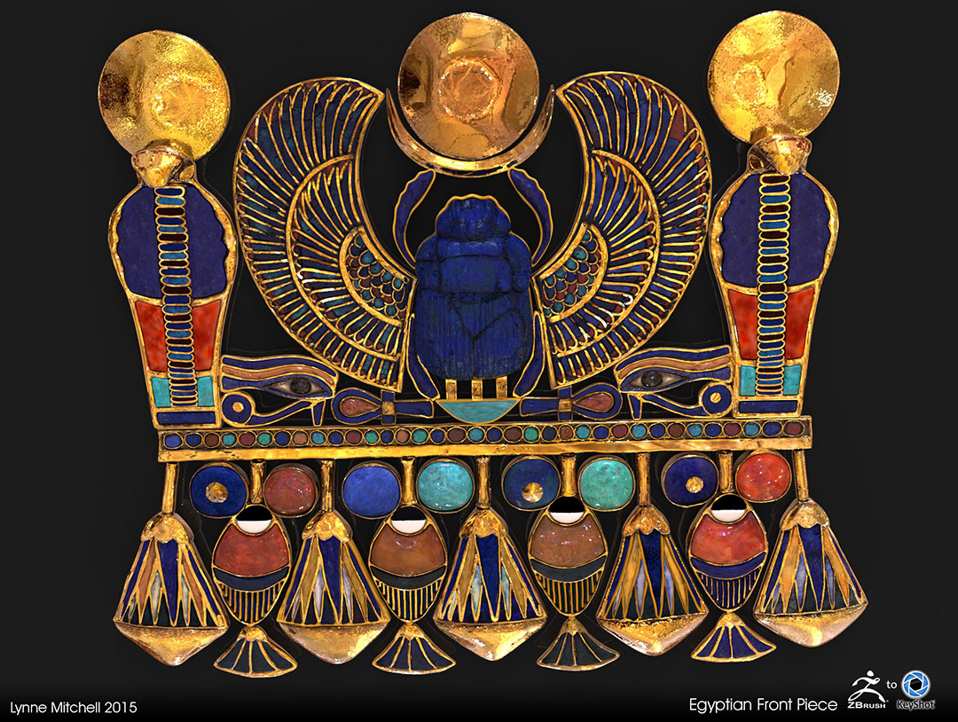 Lynne Mitchell - Egyptian Front Piece Zbrush 3D Model