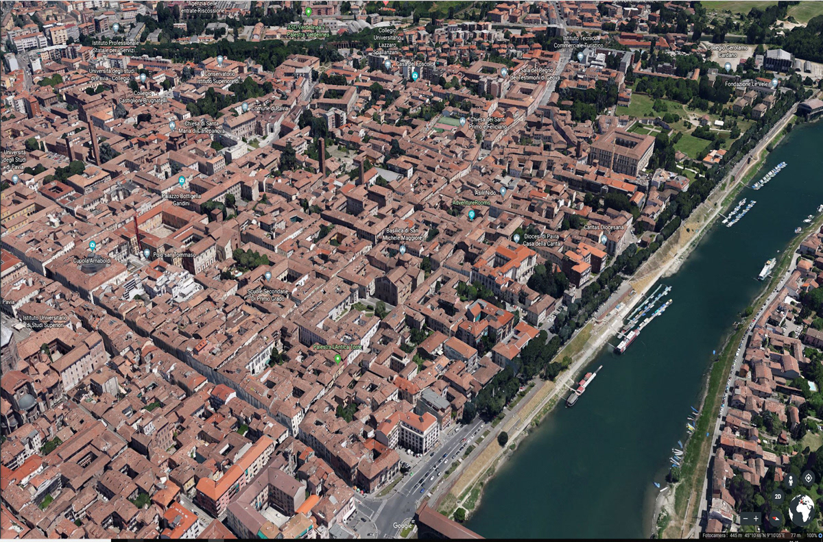 Fig. 11 - Zona di San Michele a Pavia (fonte Google Earth)