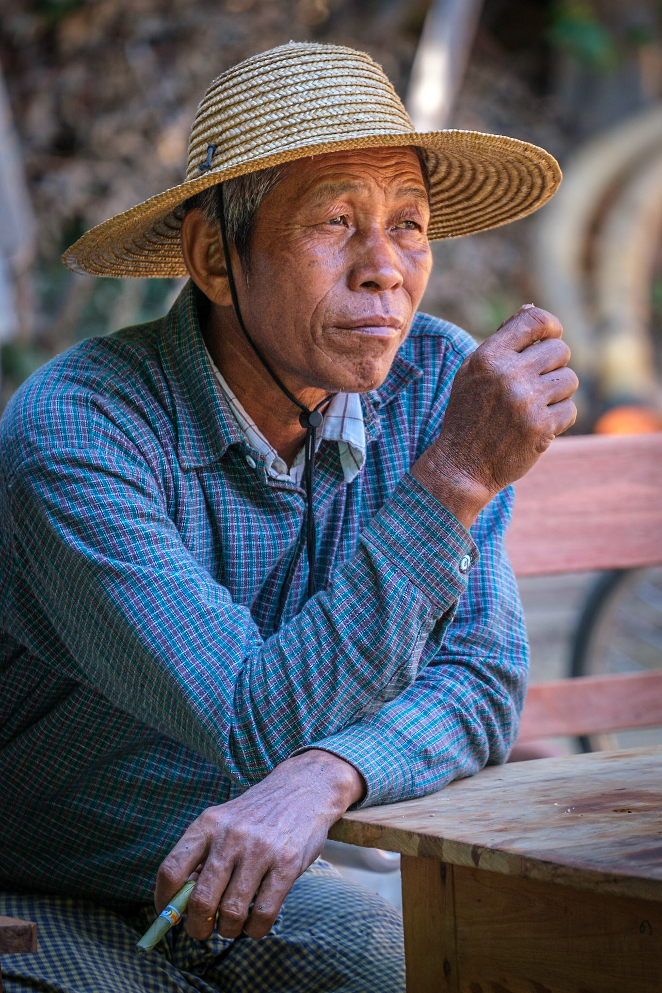 man in a myanmar village