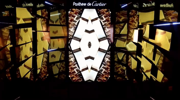 Panthere de Cartier photobooth. LED Lighting and fabrication
