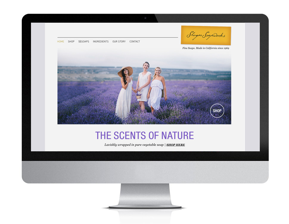 Web site for a soap manufacturer