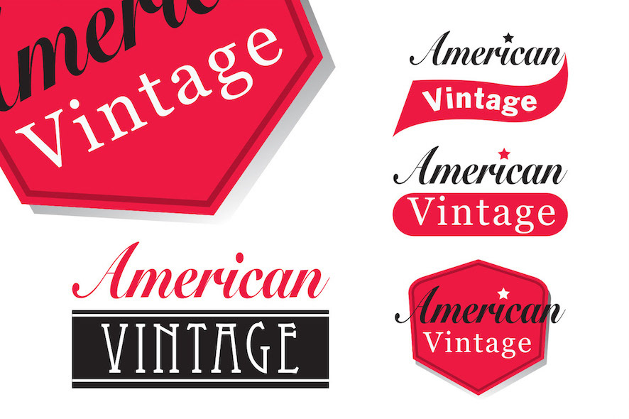 American Vintage logo development for Nick U