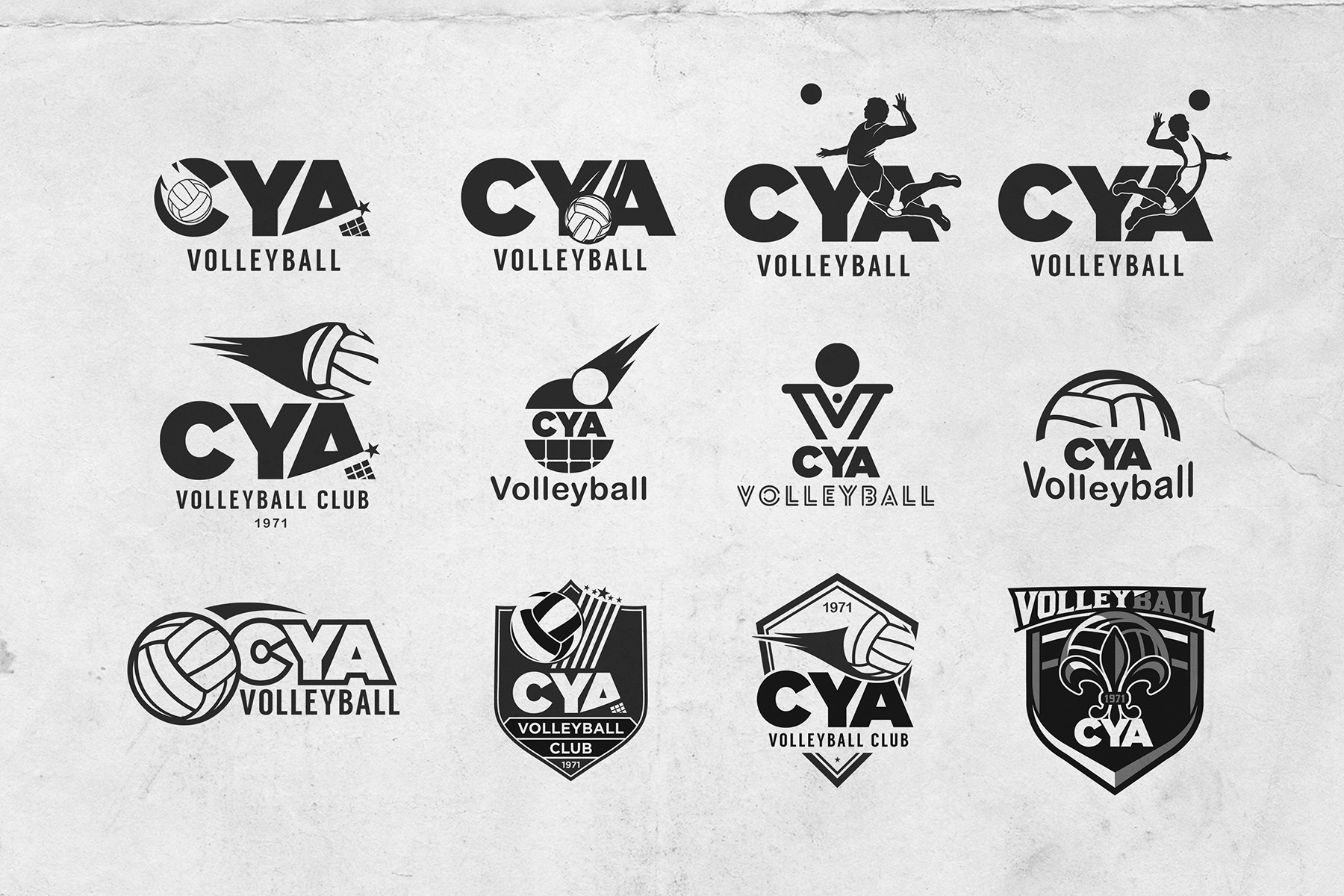 Volleyball logo exploration comps