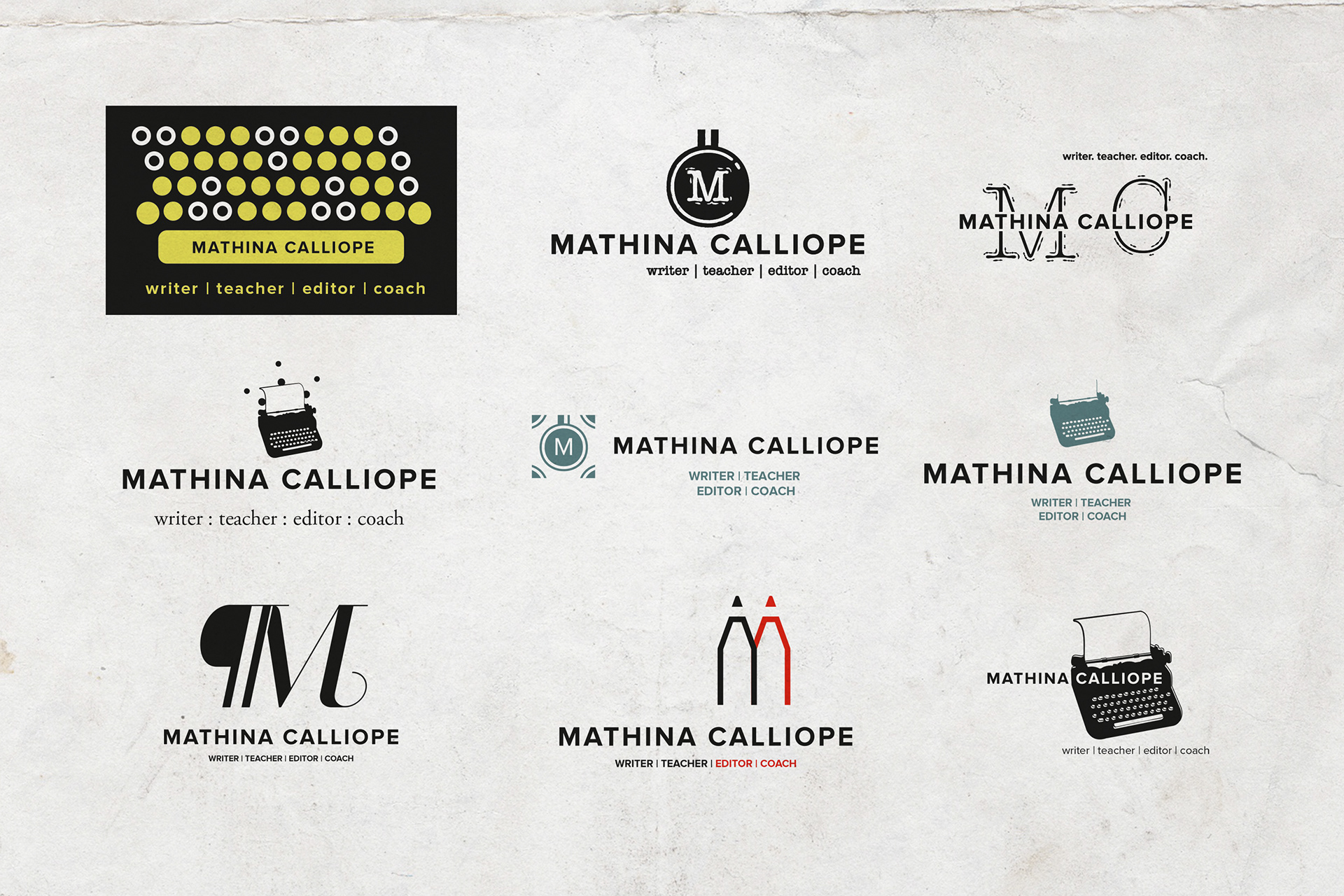 Logo comps for a freelance writer/editor