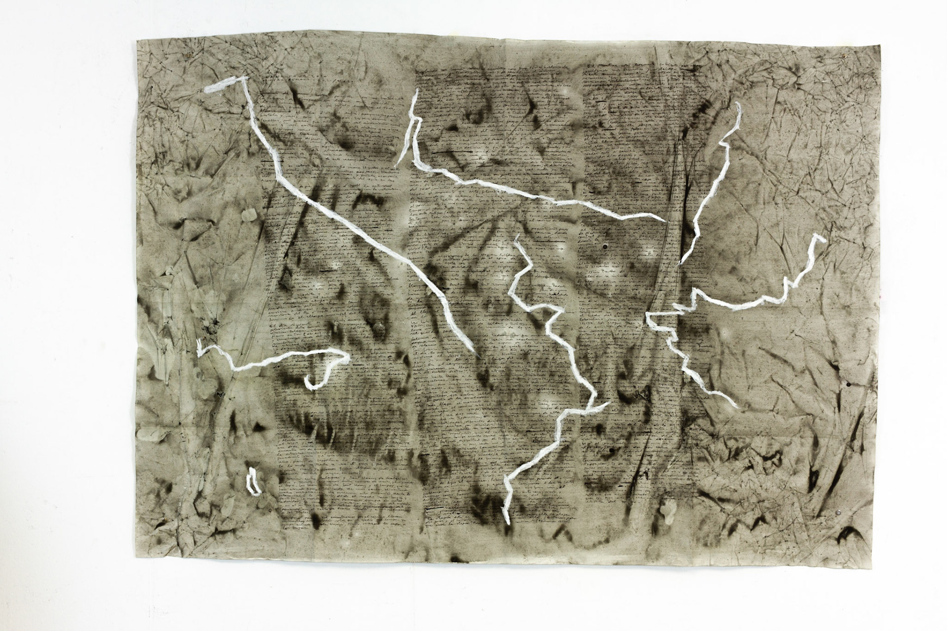 One week (Grand Tour 2020), 2020, mixed media on paper, 106x150 cm