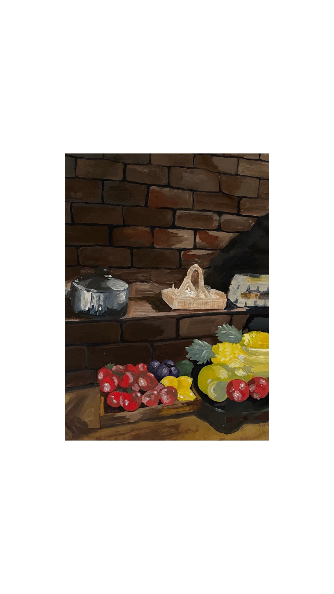 "Mum's Kitchen", 2021, acrylic on canvas roll.