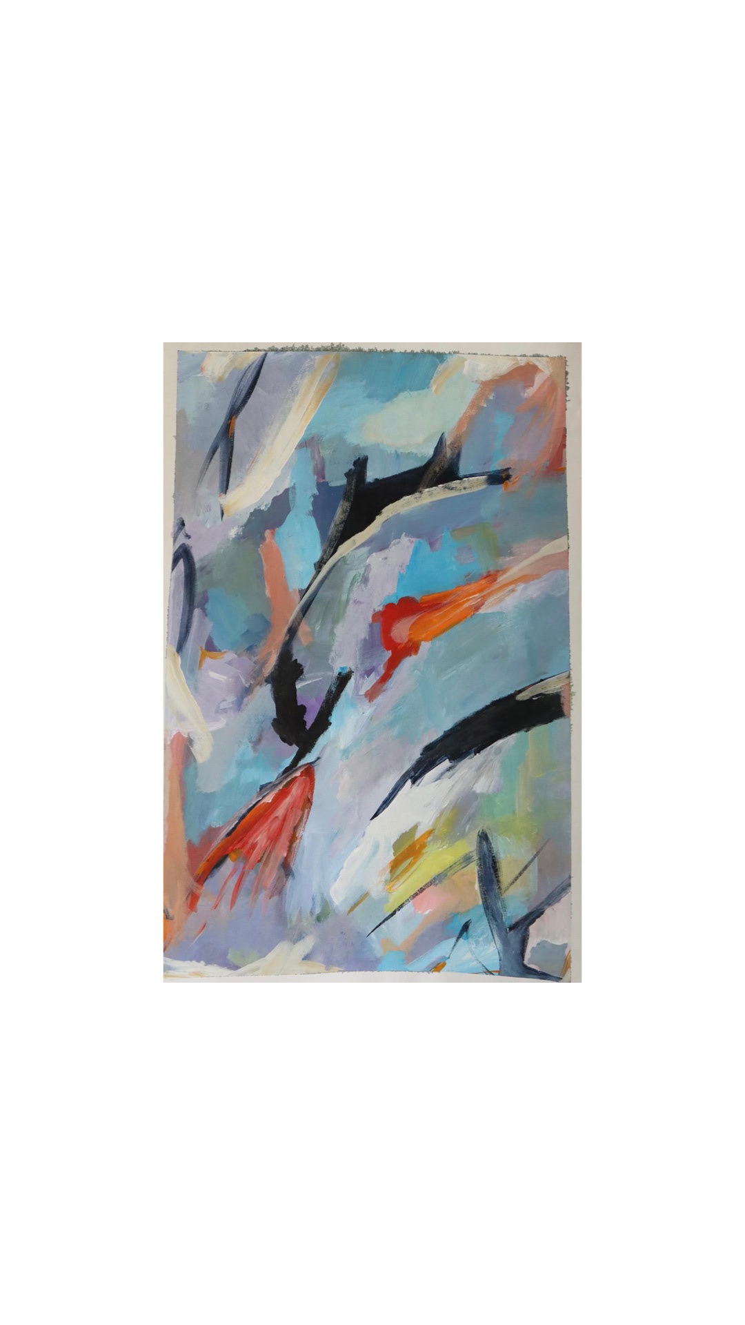 "Untitled", 2020, acrylic on canvas roll.