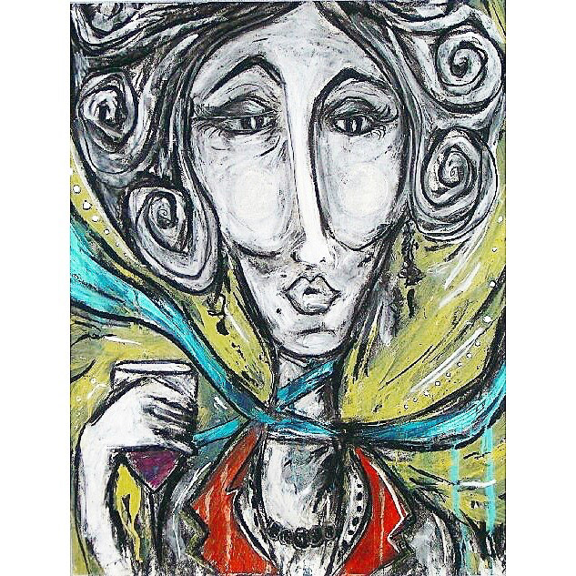 "Martha's Vineyard" Acrylic, Ink, Pastel on Paper 22x28" (Sold)