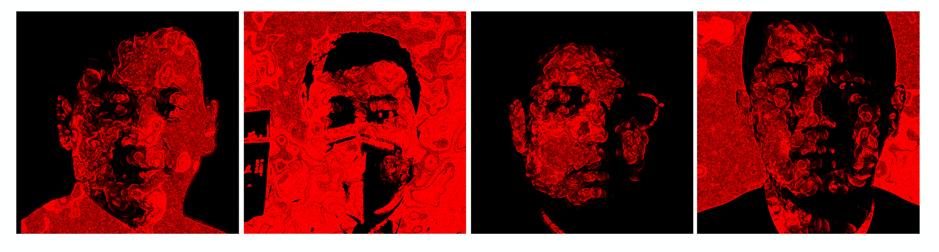 The Birthmark of Angels. Scale: 0.9m x0.9m x0.15m Materials: Acrylic, LED screen images, comprehensive materials
