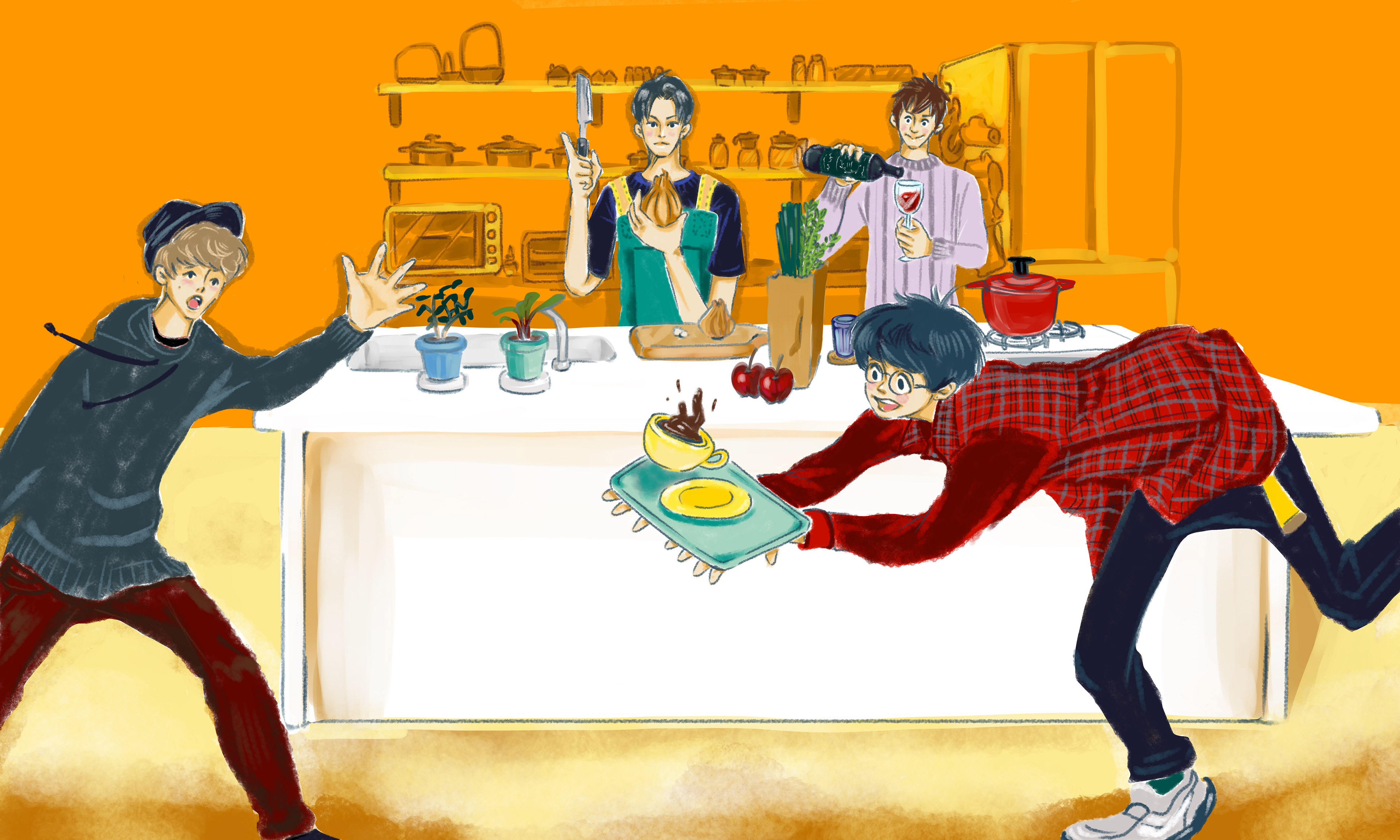 sumika in kitchen