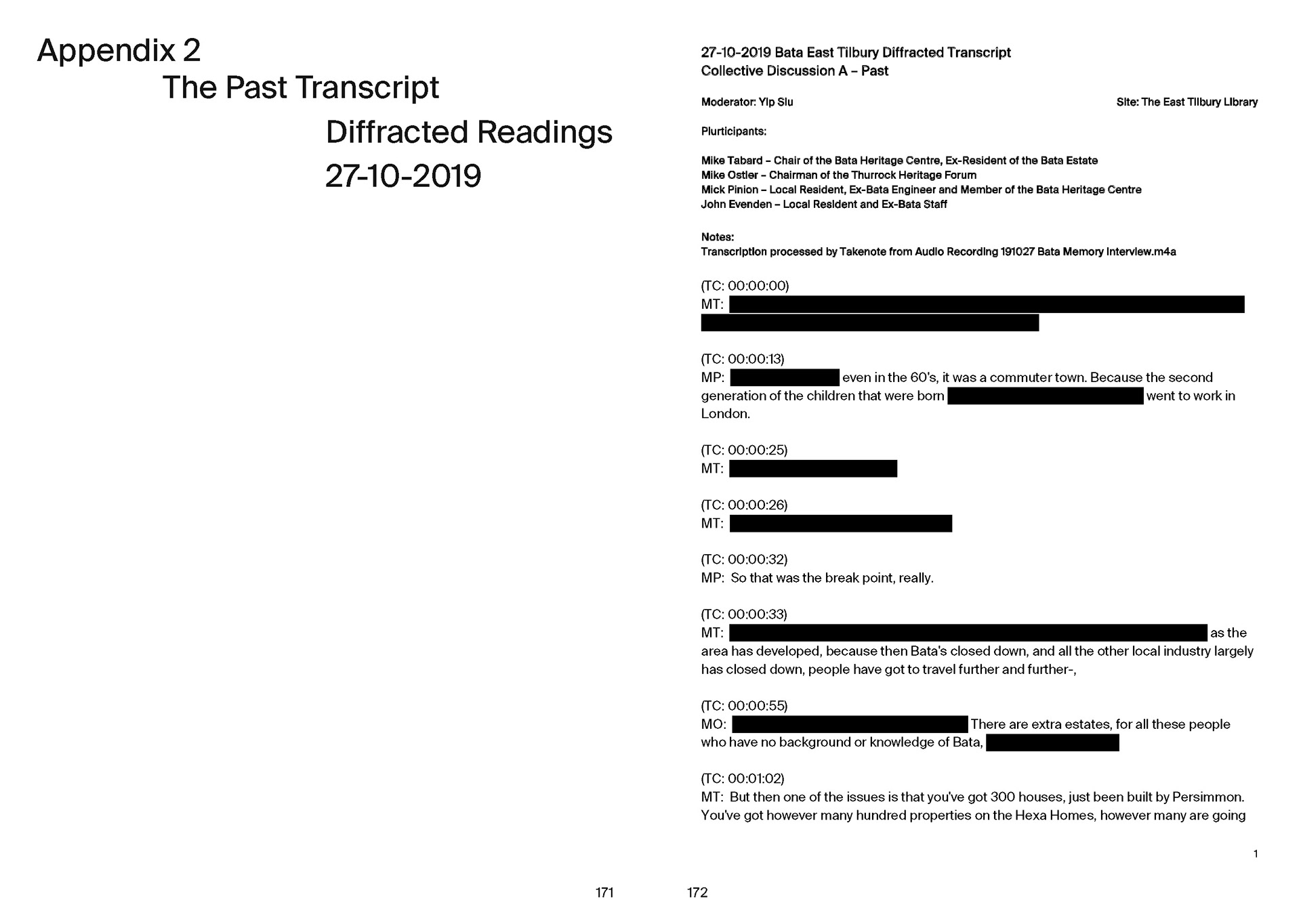Diffracted Readings from Plur-ticipatory Engagements on The Past
