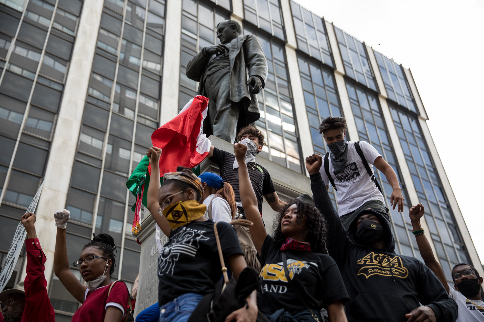 Protesters in Atlanta demonstrate in response to the killing of Georgia Floyd in Minneapolis on May 29.