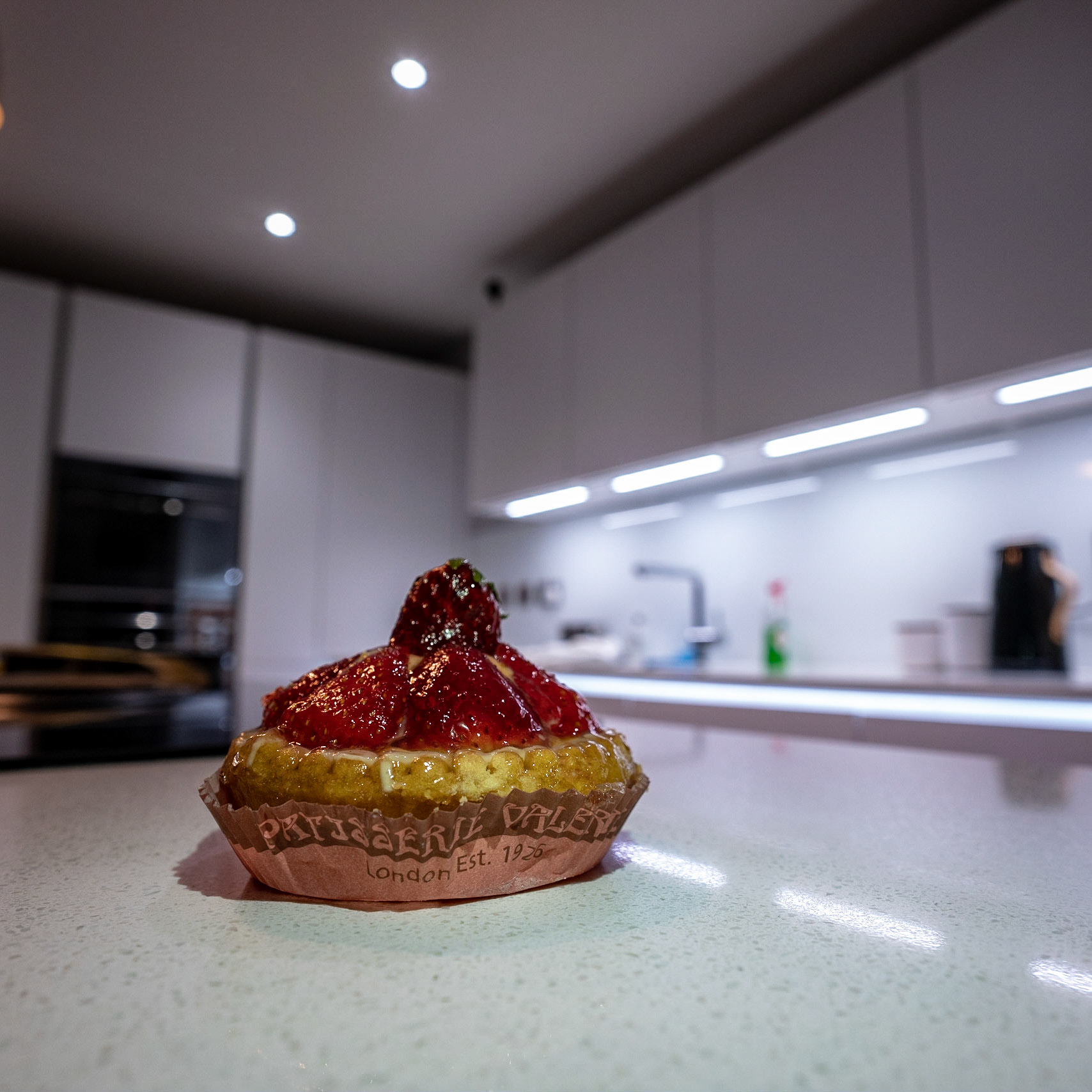 Special treat - Strawberry tart from Patisserie Valerie.