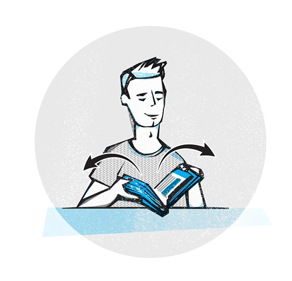 Opening a book