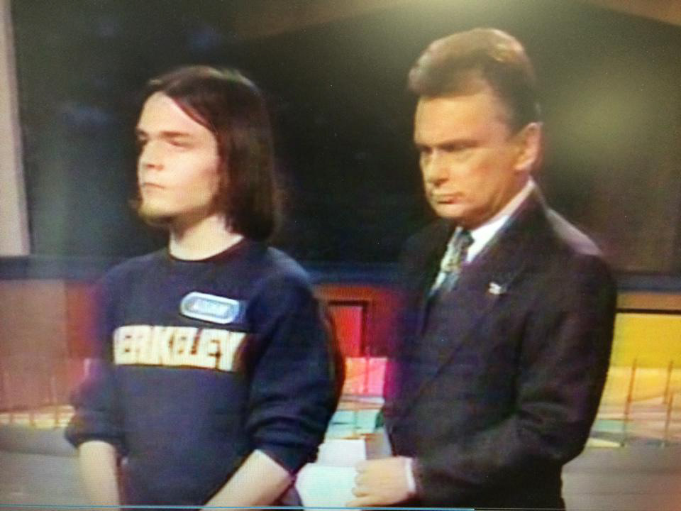 Adam Simpson with Pat Sajak on Wheel of Fortune