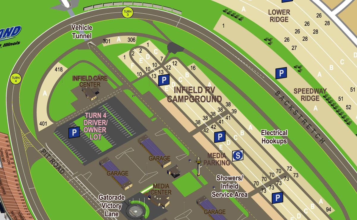 Jason Pearlman Illustration NASCAR ChicagoLand Speedway Map