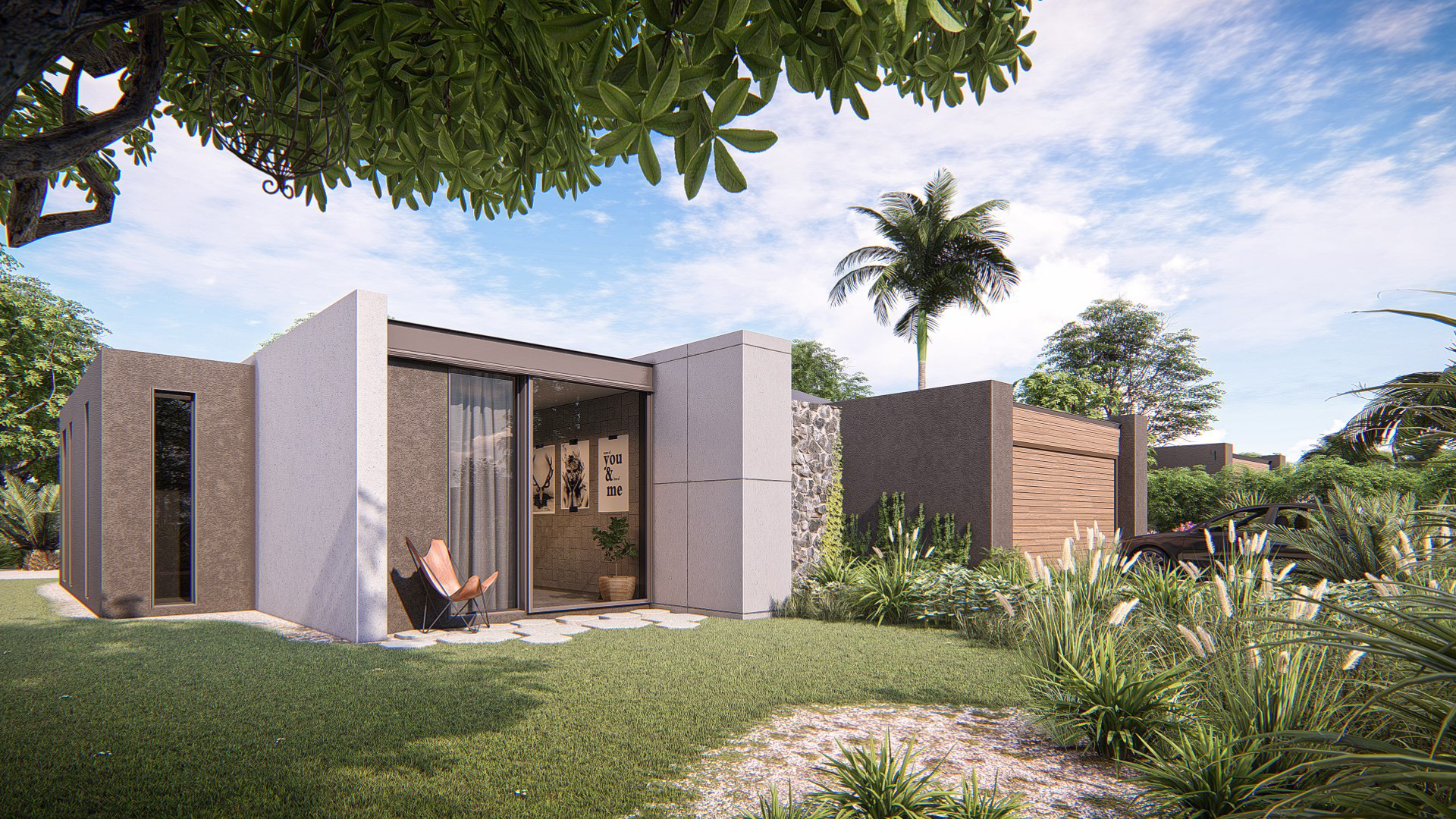 stand alone, single storey modern home