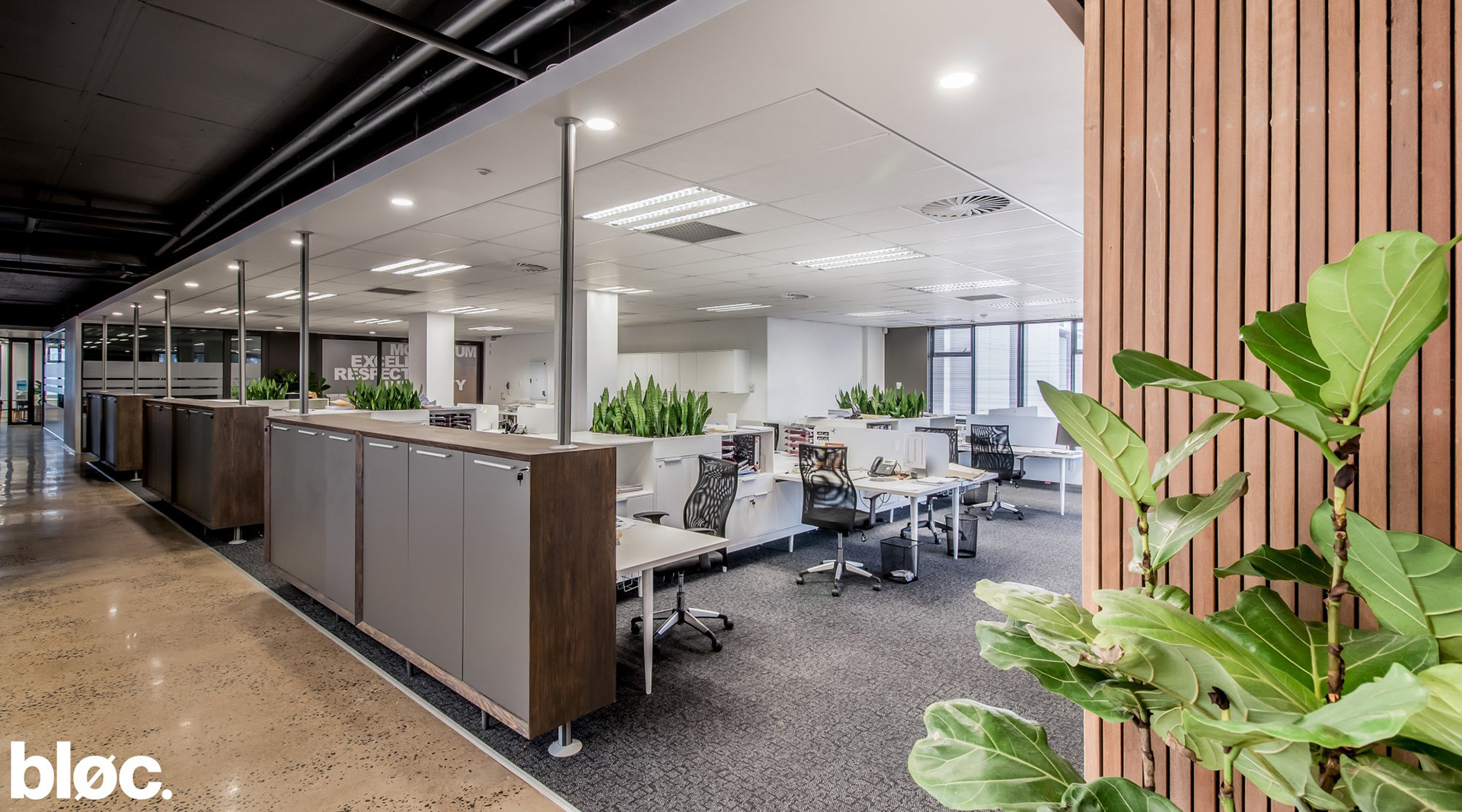 Modern open plan office space